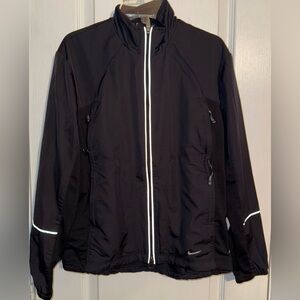 Nike Black Reflective Windbreaker Jacket Size S